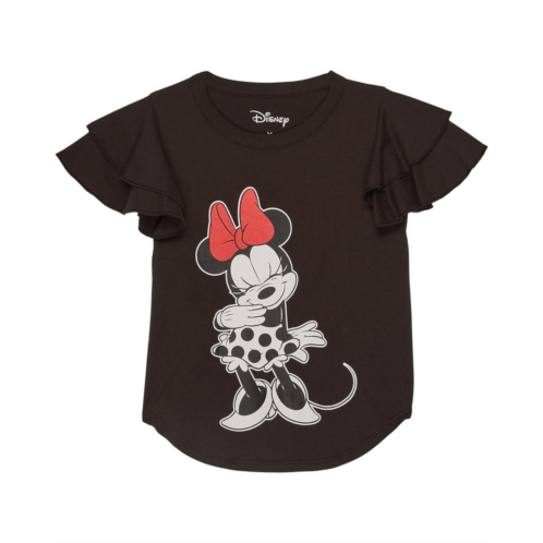 Chaser Kids Minnie Mouse - Red Bow Flutter Sleeve Shirttail Tee (Little Kids/Big Kids)