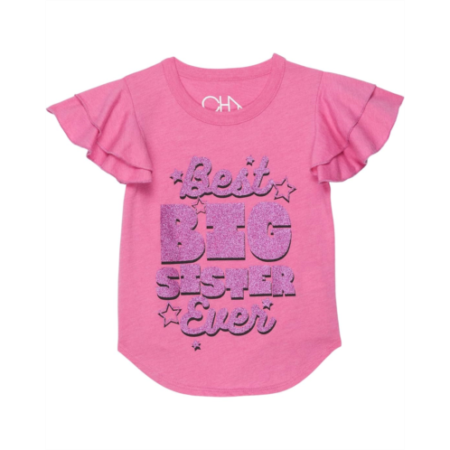 Chaser Kids Super Soft Vintage Jersey Flutter Sleeve Shirttail Tee (Toddler/Little Kids)