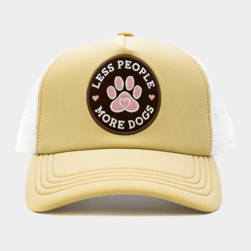 FASHNZFAB less people more dogs message mesh back trucker hat