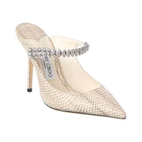 Jimmy Choo bing 100 snake-embossed leather pump