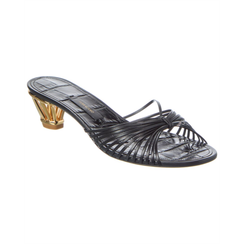 Salvatore Ferragamo Ferragamo croc-embossed leather sandal