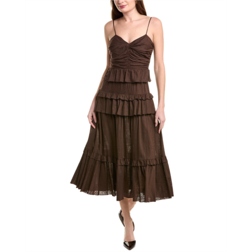 Diane von Furstenberg kali linen-blend midi dress