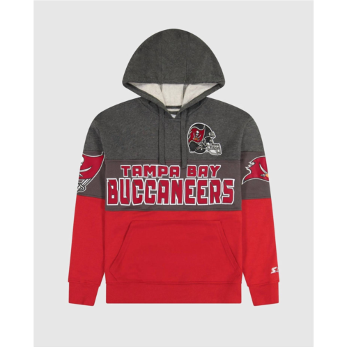 Starter mens tampa bay buccaneers pullover hoodie in grey and red