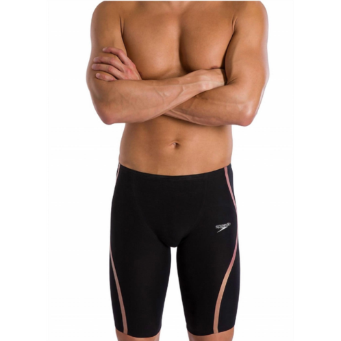 Speedo fastskin lzr pure intent high-waist jammer shorts in black/rose gold