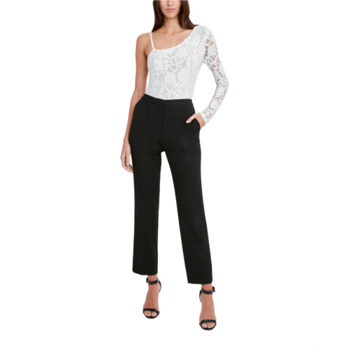 BCBGMAXAZRIA one shoulder lace bodysuit