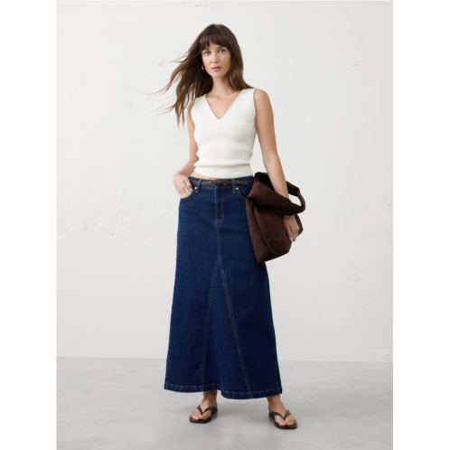 bananarepublic Denim Split-Back Maxi Skirt
