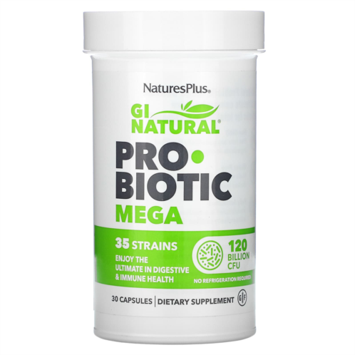 NaturesPlus GI Natural Probiotic Mega 120 Billion CFU 30 Capsules
