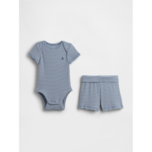 Gap Baby Grow-With-Me TinyRib Short Set
