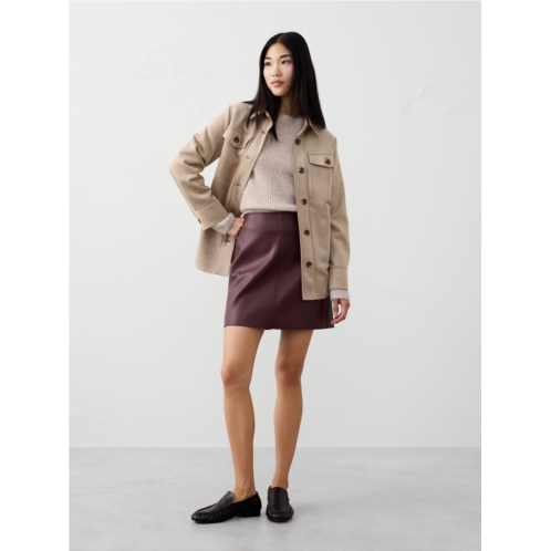 bananarepublic Vegan Leather Mini Skirt