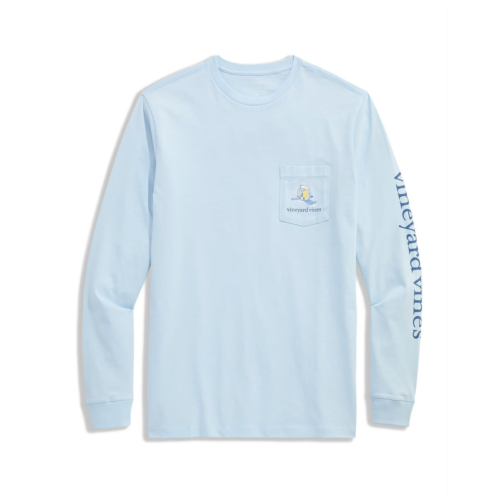 Vineyard Vines Brew Ski Time Long Sleeve Pocket Tee