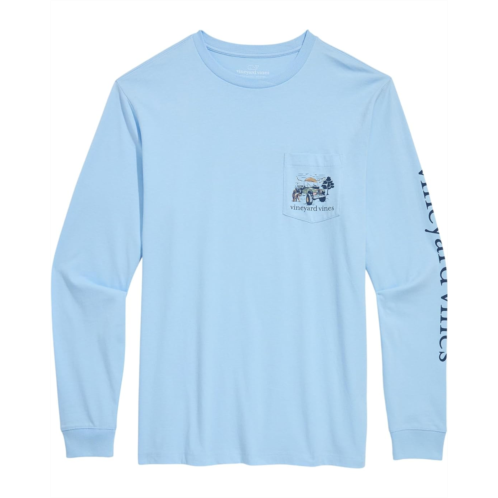 Mens Vineyard Vines Autumn Truck Long Sleeve Tee