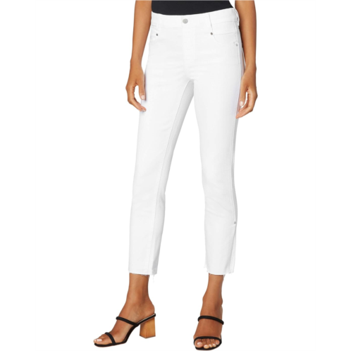 Liverpool Los Angeles Gia Glider Drop with Cut Hem Slits in Bright White