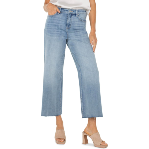 Liverpool Los Angeles Stride High-Rise Crop Wide Jean w/ Cut Hem 26