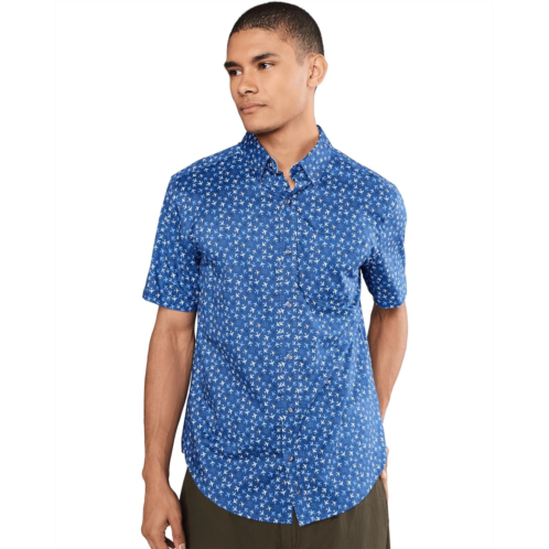 Mens Johnston & Murphy Logan Printed Cotton Short-sleeve Shirt