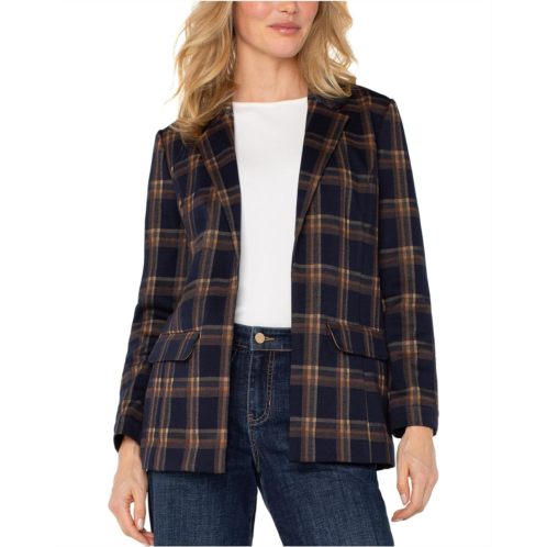 Liverpool Los Angeles Oversized Plaid Knit Boyfriend Blazer