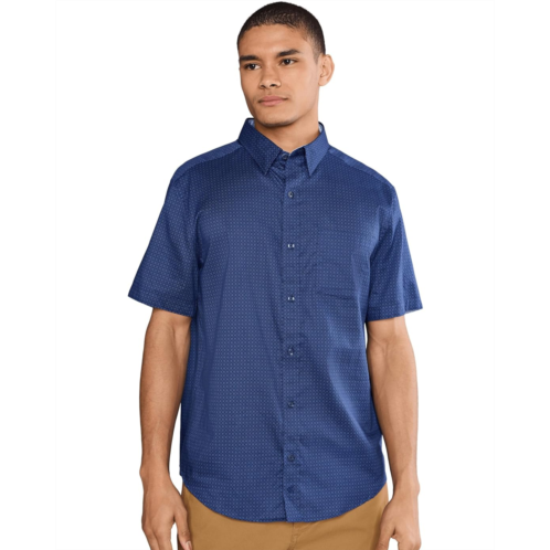 Mens Johnston & Murphy Logan Printed Cotton Short-sleeve Shirt