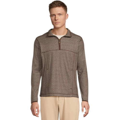 Mens Johnston & Murphy Textured Fleece Quarter-zip