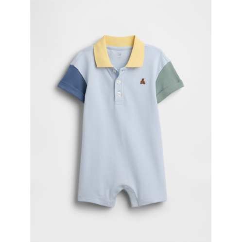 Gap Baby Colorblock Pique Polo Shorty One-Piece