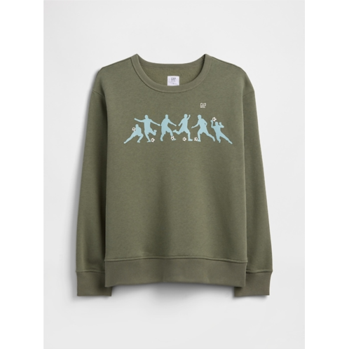 Gap Kids Relaxed Crewneck Graphic Sweatshirt