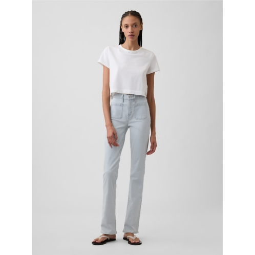 Gap Mid Rise Universal Stripe Baby Boot Jeans