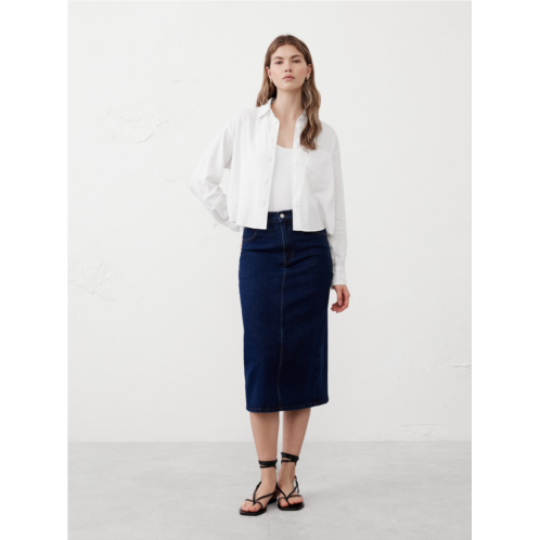 bananarepublic Linen-Blend Cropped Shirt