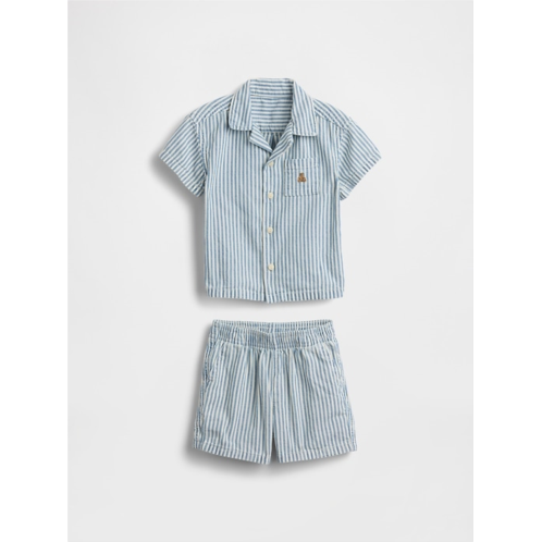 Gap Baby Denim Stripe Outfit Set