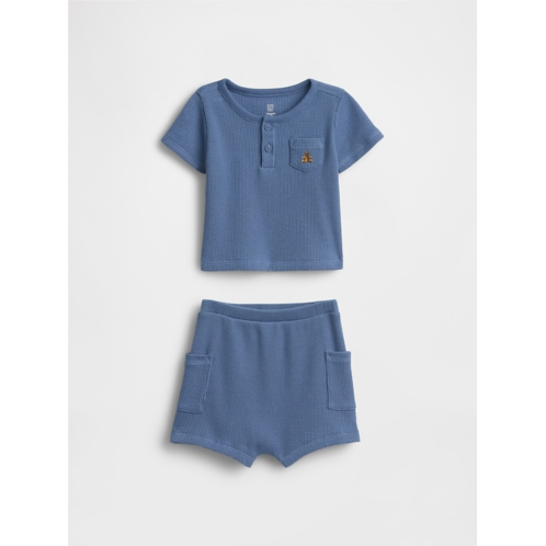 Gap Baby Waffle Henley Outfit Set