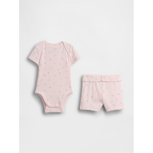 Gap Baby Grow-With-Me TinyRib Short Set