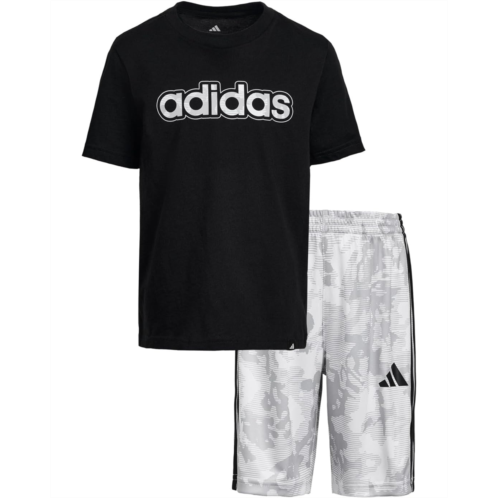 adidas Kids Aop Camo Shorts Set (Toddler/Little Kid)