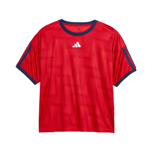 adidas Kids Aop World Soccer Top (Big Kid)