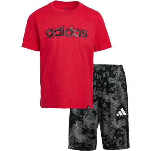 adidas Kids Aop Camo Shorts Set (Toddler/Little Kid)