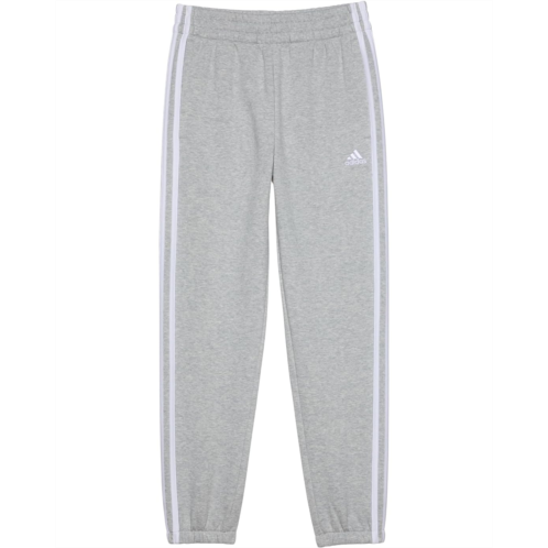adidas Kids 3-Stripes Cotton Fleece Joggers (Big Kid)