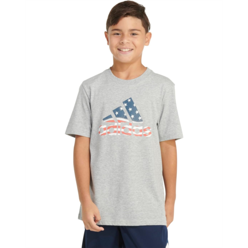 adidas Kids SS USA Hthr Tee 24(Toddler/Little Kid/Big Kid)