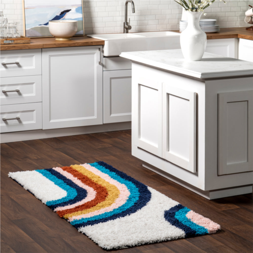 NuLOOM ela half rainbow shag area rug