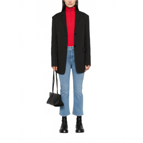 Theory le crop mini bootcut jeans in blue