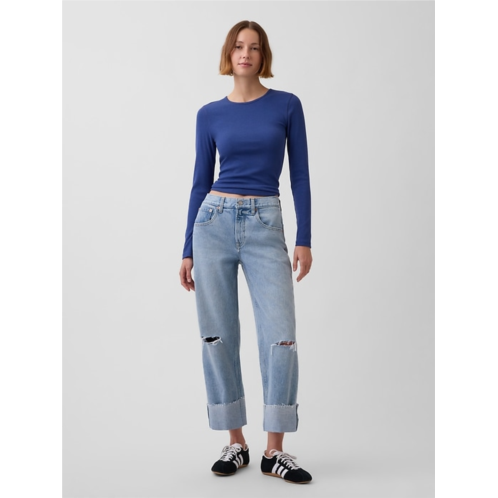 Gap Low Slung Relaxed Crop Jeans