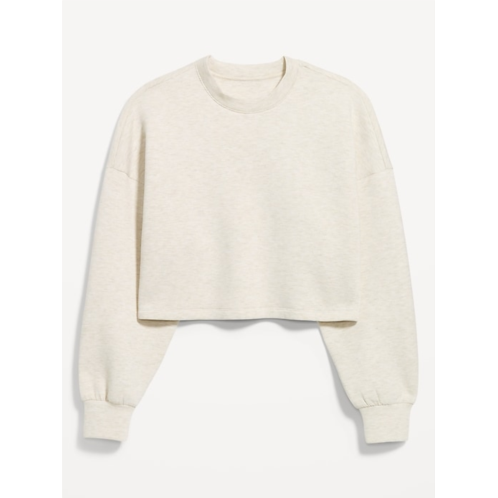 OldNavy Bounce Fleece Crew-Neck Cropped Top
