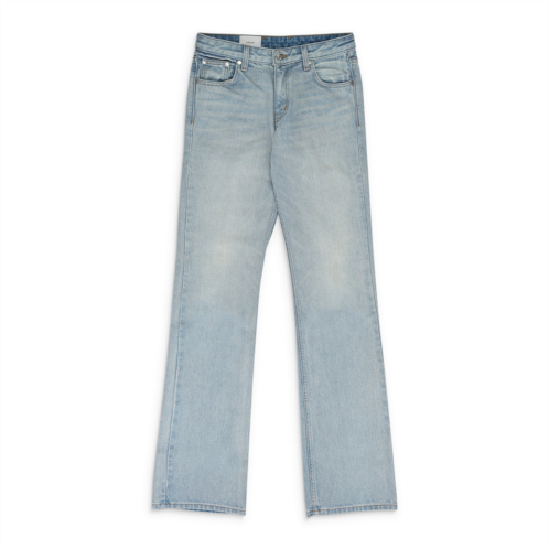 Rhude indigo low-waist flare denim bootcut jeans