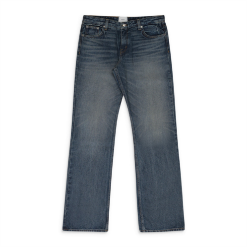 Rhude indigo low-waist flare denim bootcut jeans