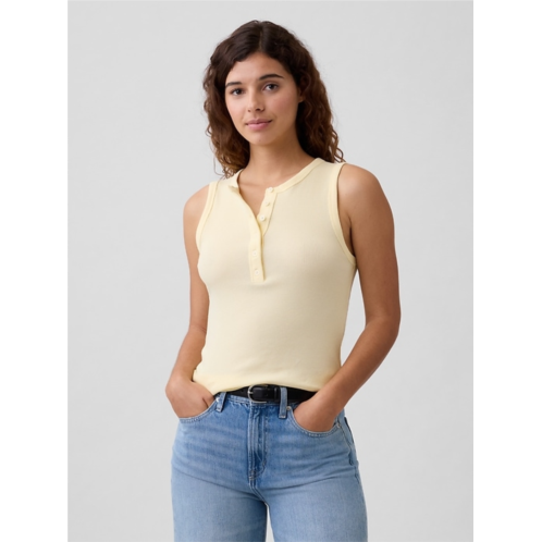 Gap Ribbed Henley Tank Top