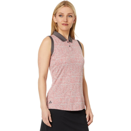 Womens adidas Golf Ultimate365 Jacquard Sleeveless Polo