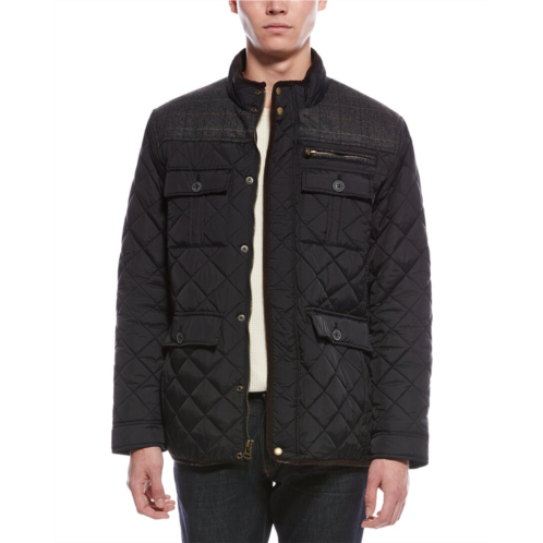 Cole Haan diamond quilt wool-blend barn jacket
