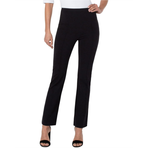 Womens Liverpool Los Angeles Pearl Pull-On Knit Full-Length Flare w/ Pin Tuck