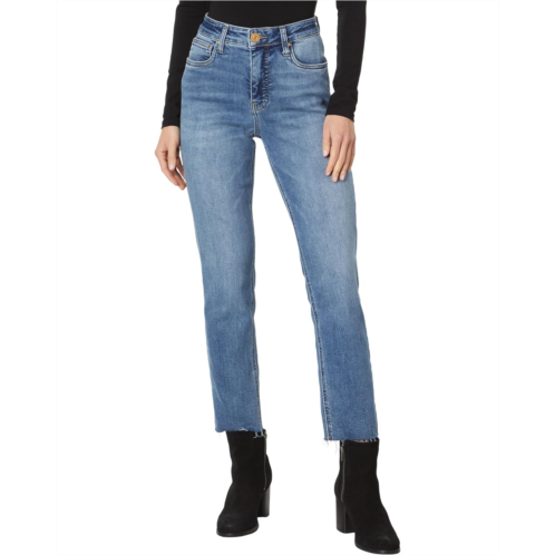 KUT from the Kloth Rachael High Rise Fab Ab Mom Raw Hem Long Inseam