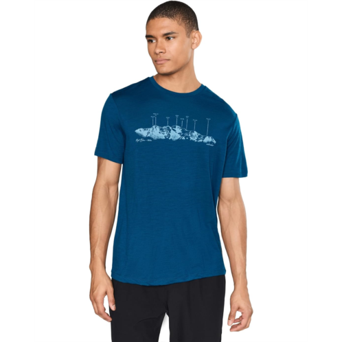 Mens Icebreaker Merino 150 Tech Lite Short Sleeve Tee The Peaks