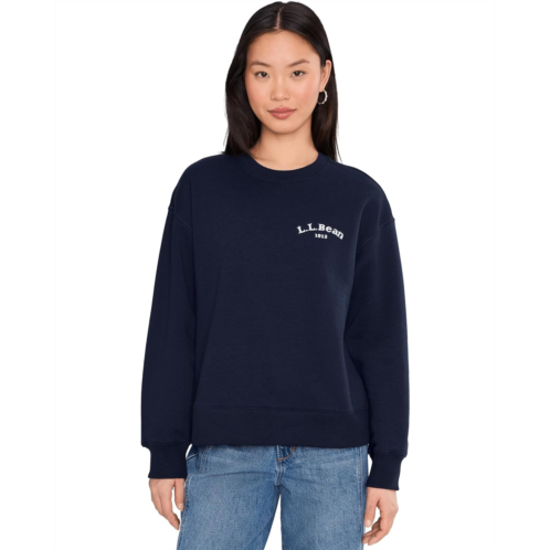 L.L.Bean Womens LLBean Essential Logo Crew Sweatshirt