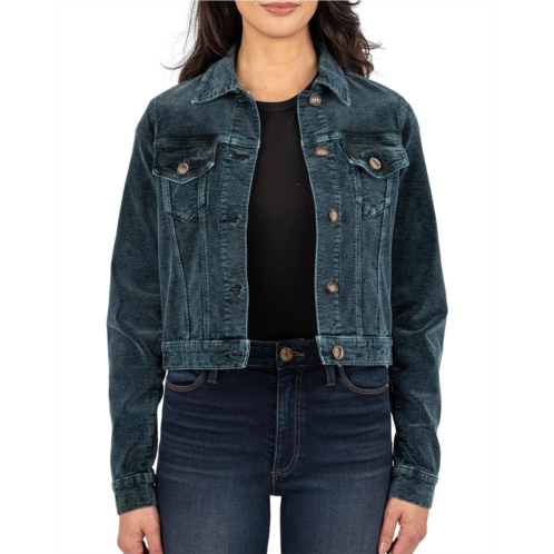 KUT from the Kloth Julie Crop Jacket With Fit Shoulder-Regular Waistband