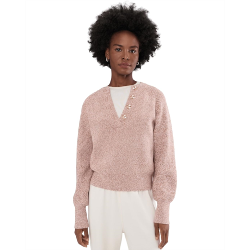 Womens Varley Kennings Half Button Knit