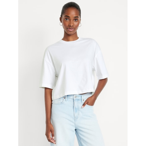 OldNavy Vintage Crew-Neck Oversized Crop T-Shirt