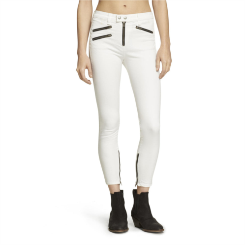 Rag & bone white high rise biker jeans